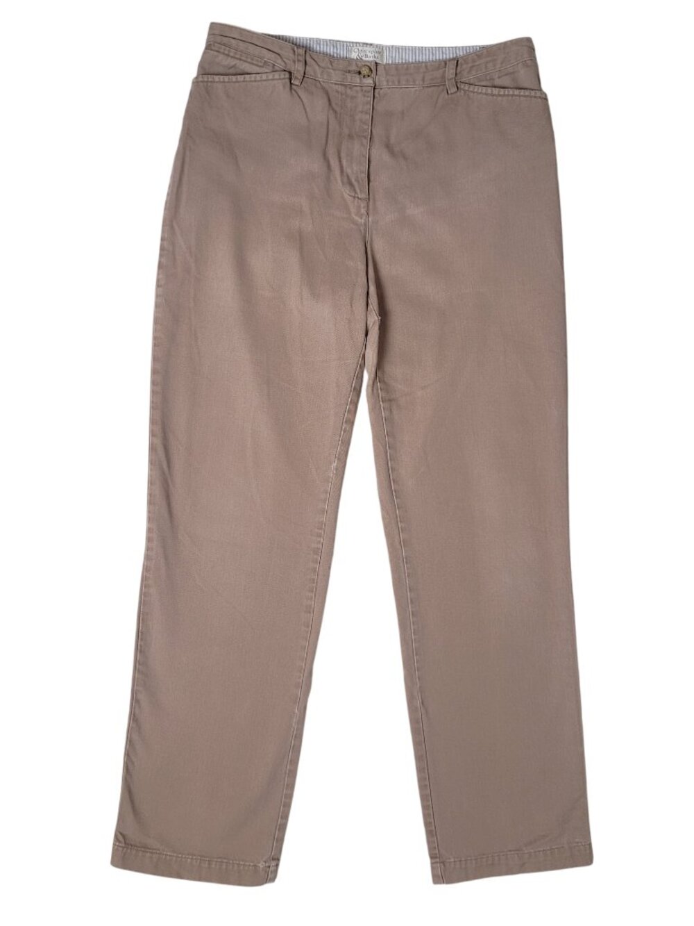 Y2K Christopher & Banks Tan Khaki Straight Leg Cotton Pants size 4